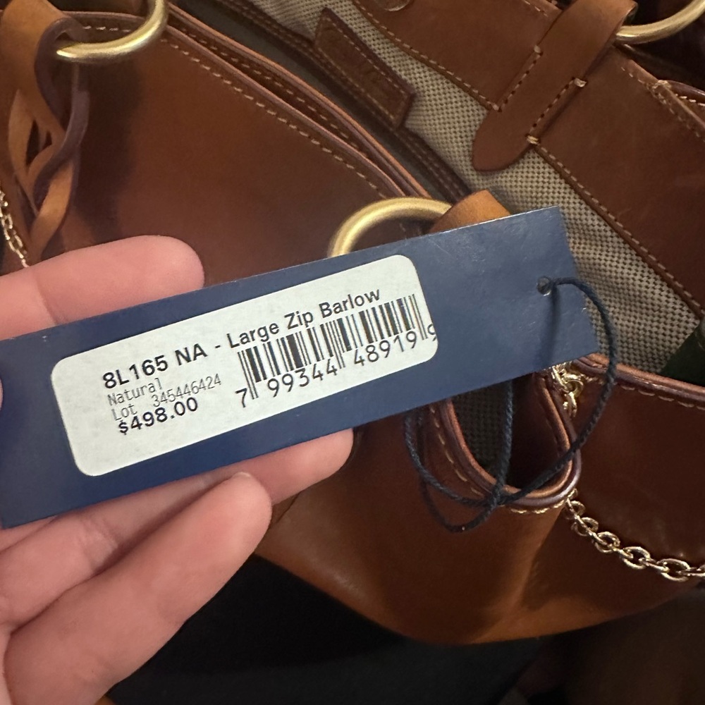 *SOLD* Dooney & Bourke Tan Florentine Leather Bag & Matching Wallet, Dust Bag - Picture 7 of 13